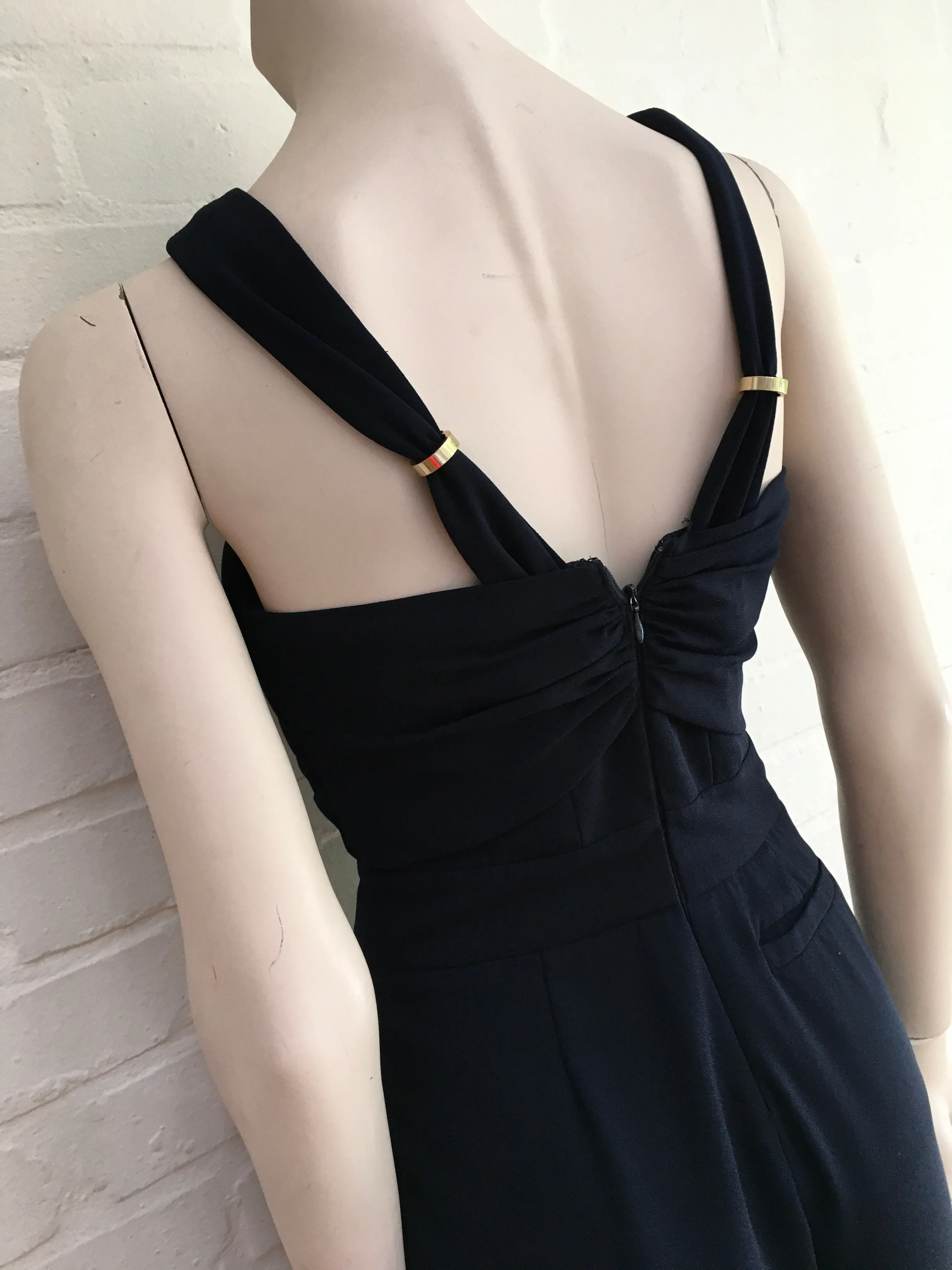 Whistles Juliana Navy Blue Jumpsuit Size UK 6 US 2 ladies