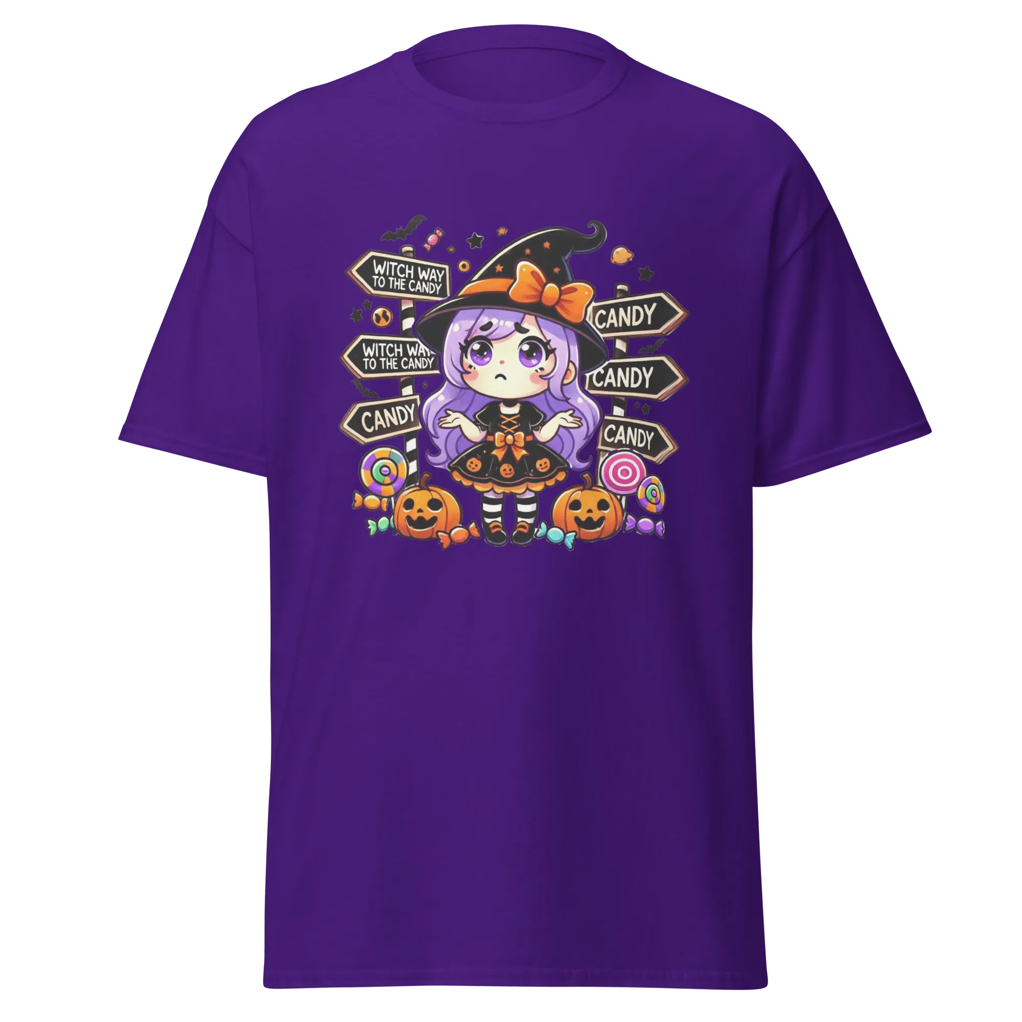 Witch Way To The Candy? - Halloween T-Shirt - Fun Halloween T-Shirt