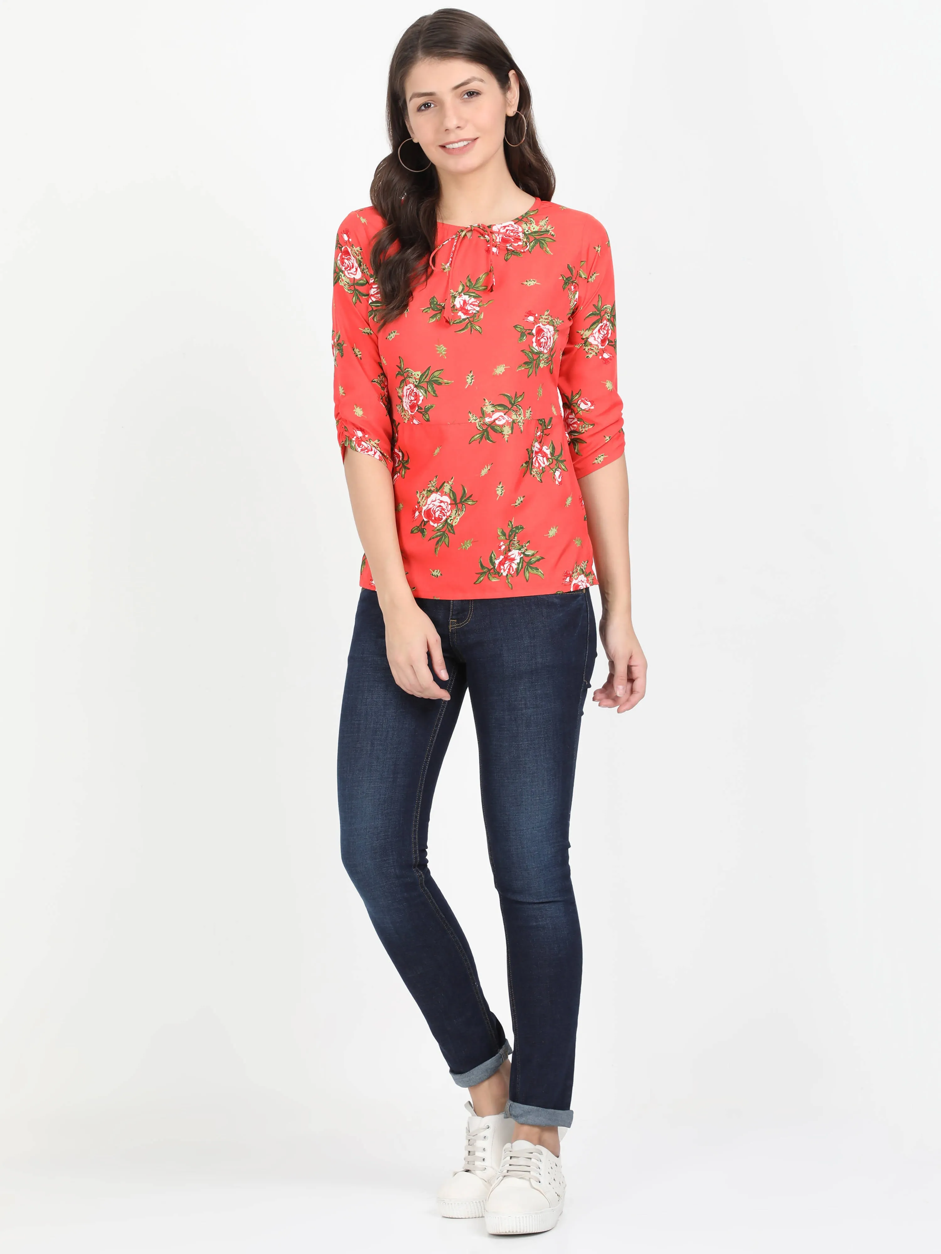 Women Printed Casual Short top