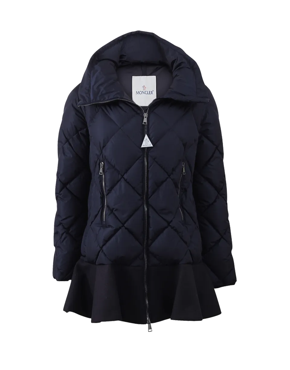 Wool Hem Puff Coat