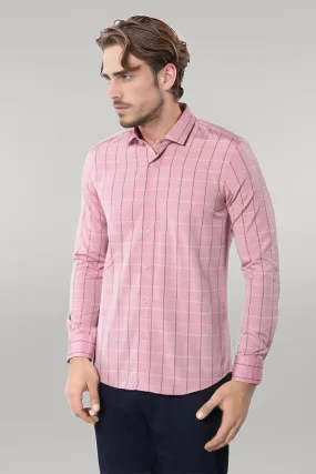 WSS Pink Plaid Men's Shirt  - Singen