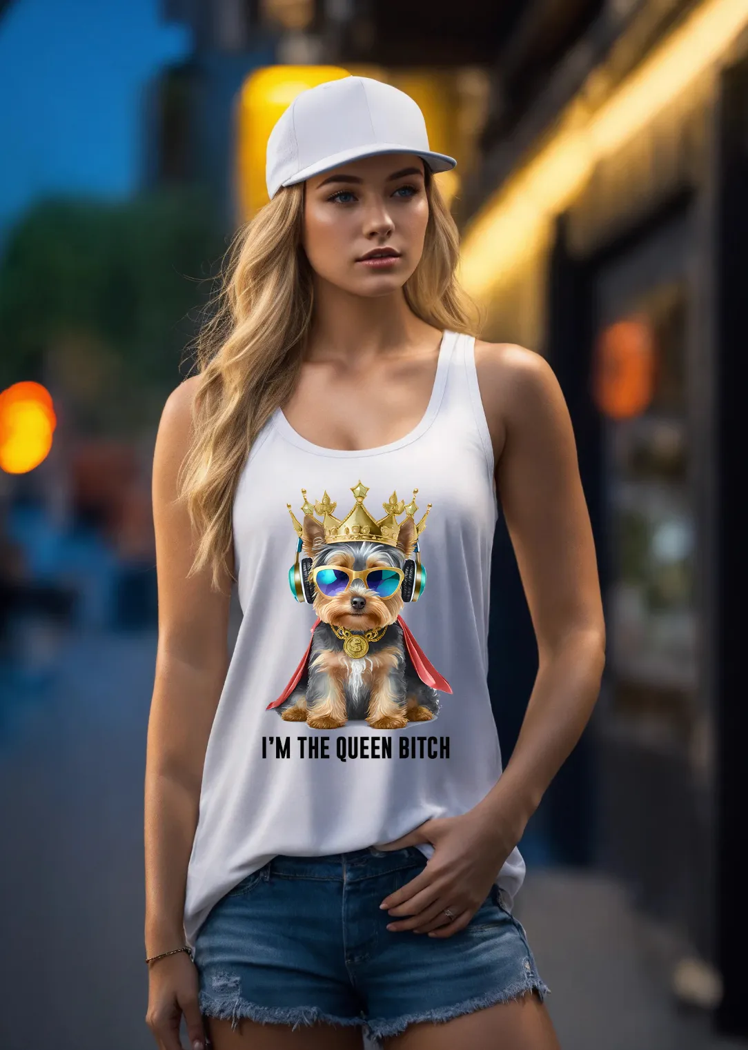 Yorkie I'm the Queen Bitch Tank Top | Grooveman Music